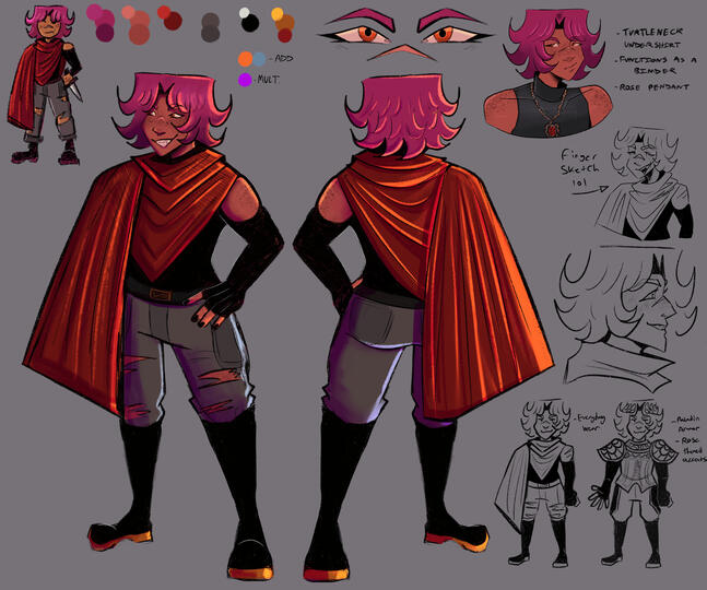 Konan Character Reference Sheet